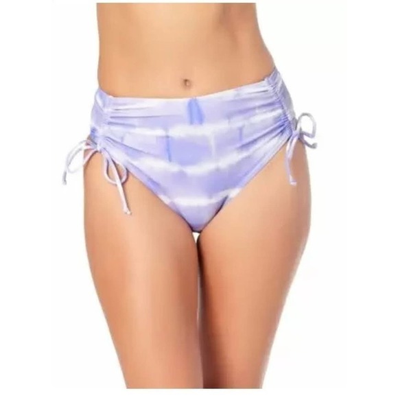 California Waves Purple Tie Dye High Waisted Bottom Medium - Picture 1 of 8